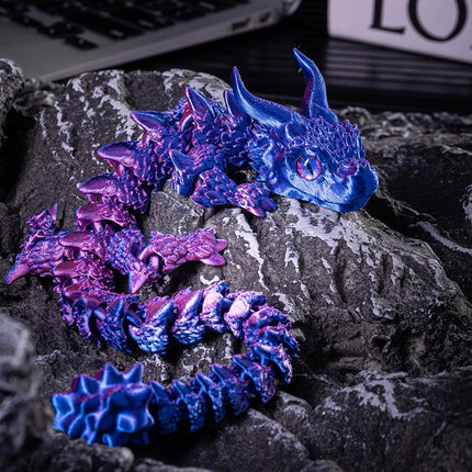 3D Printed Magic Dragon Movable Joint Fidget Toy Rotatable Articulated Home Office Desktop Ornament Adults Kid Toys Crafts Gifts