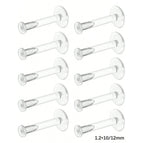 Barre droite / Labret, Lip Piercing Jewelry / Face|1.2x10 12mm