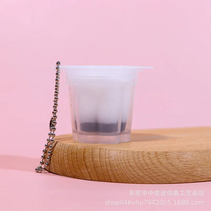 jelly Macaron pudding keychain Knead the stress-relieving jelly pendant to make it soft and simulate the snack bag pendant