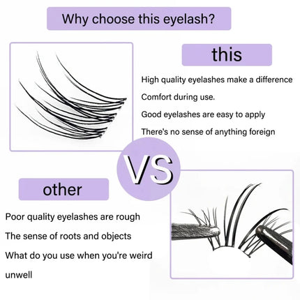 120 bundles Mink False Eyelash Natural Fishtail Lash 3D Russian Individual Eyelash Extension Cluster Makeup Tool Wholesale
