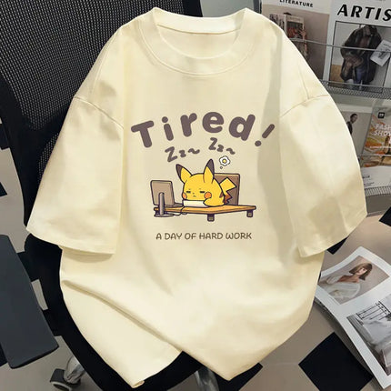 Pokemon Animation Derivatives Printed Short Sleeve T-Shirt Men's and Women's 2026 Summer New Fashion Casual Cotton Popular