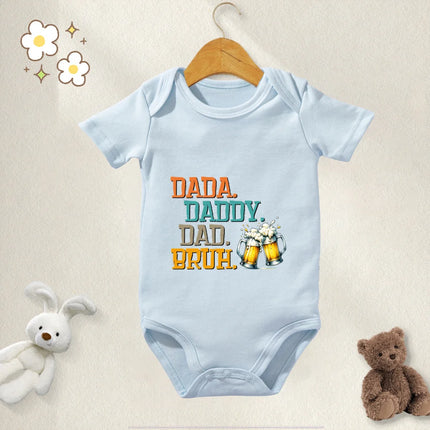 100% Cotton Baby Clothes Bodysuit Daddy I Love You Happy Fathers Day for 0 To 12 Months Newborn Short Sleeves Romper