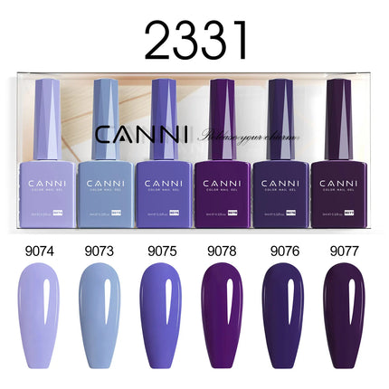 6pcs/kit CANNI TPO FREE HEMA FREE Halloween Nails Color Set Dark Red Semi Permanent Soak off UV LED Gel Varnish Christmas Gift