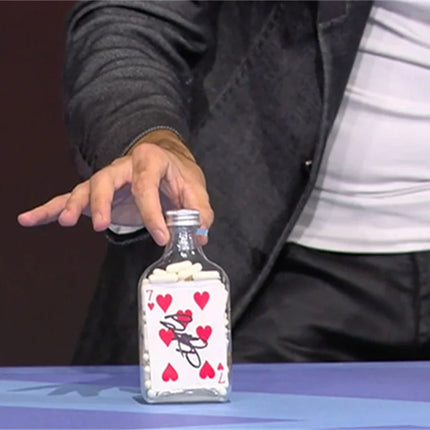 Professional Signed Card in Sealed Bottle Magic Trick Appearing Prop - Close Up Mentalism Gimmick by Adrian Vega Visual Illusion