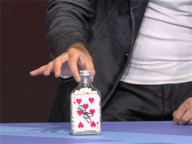 Professional Signed Card in Sealed Bottle Magic Trick Appearing Prop - Close Up Mentalism Gimmick by Adrian Vega Visual Illusion