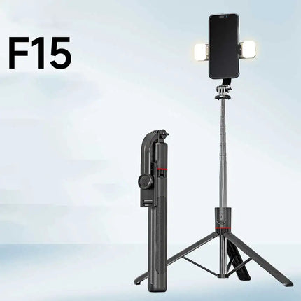 Foldable Selfie Stick Doule LED Fill Light with Wireless Bluetooth Remote Desktop Tripod Stand For iOS Android Smartphone Holder