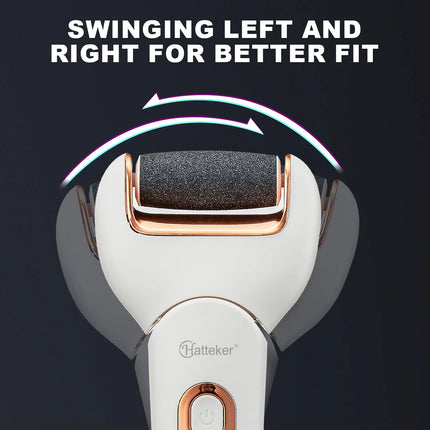 Hatteker Electric digital display Foot File Dead Skin Heel Callus Remover Peel Feet grooming tool Care Grinding Machine Pedicure