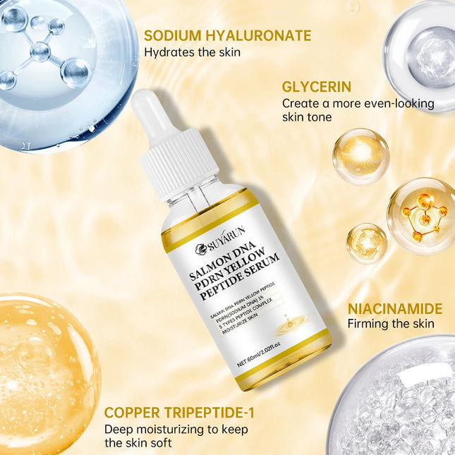 SUYARUN Salmon DNA PDRN + Yellow Peptide Complex Serum - Anti-Aging Solution, Skin Repair, Hydration, Brightening, Tightening.