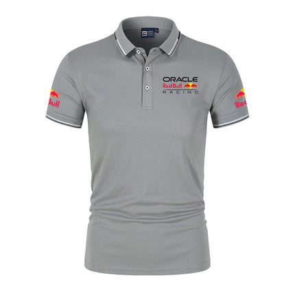 Red Bull Logo Racing Team Men Polo Shirt Summer Short Sleeve Male Polos T-shirt 2025 New Casual Men's Clothes Tees Tops