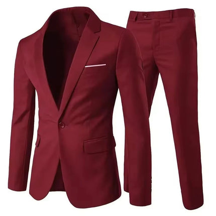 Suits For Men Wedding 2 Pieces Set Elegant Jackets Pants  Blazers Slim Fit Formal Outfit Fashion Business Classic 2025 Costume