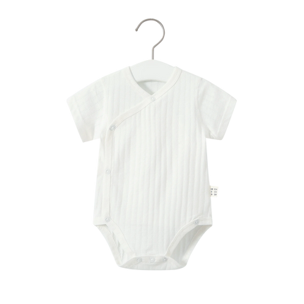Breathable Fabric Summer Newborn Baby Girls Boys Romper 100% Cotton Short Sleeves Bodysuit Infant Baby Clothes