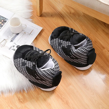 Unisex Winter Warm Home Slippers Women/Men One Size Sneakers Lady Indoor Cotton Shoes Woman House Floor Sliders Ladies Slippers