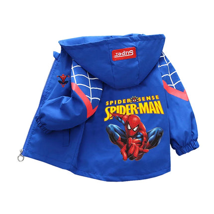 Children's Mickey Hooded Jacket 1-10 Years Autumn Boy's Windbreaker Zipper Hoodie Baby Boys Birthday Present Jacket Cosplay Coat