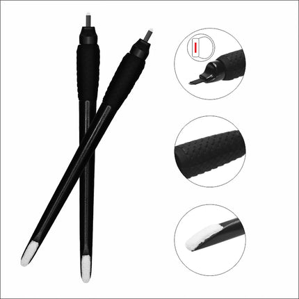 New 5/10/50PCS  Sterilized Permanent Makeup Eyebrow Tattoo Tools 0.15/0.18mm Disposable Microblading Pen with U Blades