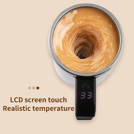Automatic Stirring Cup Rechargeable Portable Coffee Electric Stirring Stainless Steel Mixer Rotating Magnetic Self Stirring Mugs