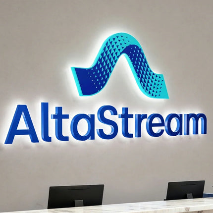 Business Logo Custom Led Illuminated Backlit Sign 3D Metal Storefront Letters For Commercial Building Signage Trade Show Outdoor