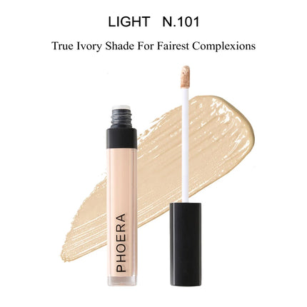 PHOERA 10Colors Liquid Concealer Foundation Cream Smooth Face Moisturizing Silky Long Lasting Scars Acne Cover Cosmetic Makeup