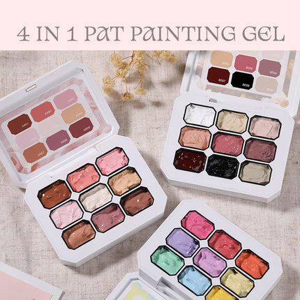 UR SUGAR 9 Colors Pat Painting Gel Nail 4 In 1 Semi Permanent Soak Off UV LED Nails Used For Gradient Stamping Pattern