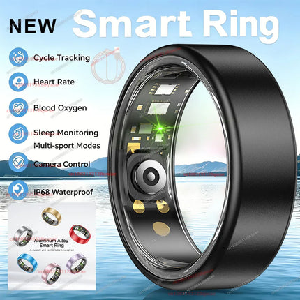 Colorful Smart Ring Women Men Blood Pressure Heart Rate Monitoring IP68 Waterproof 100+Sport Mode Super Light Smartring 2026 New