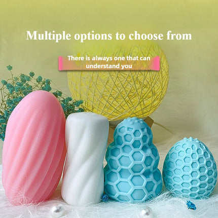 Male Masturbator Cup Portable Penis Trainer Penis Massage Adult Sex Toys Stretchy Silicone Vagina Egg Vacuum Pocket Cup for Men