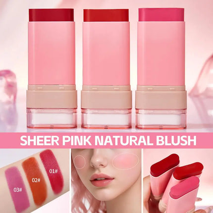 MEIDIAN Matte Blush Cream 20g Nude Three-color Waterproof Smudge-proof Lightweight Breathable Multi-purpose Cushion Blush Stick
