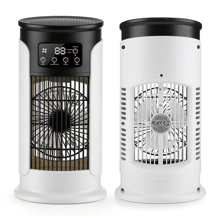 Mini Fan, Portable USB Air Conditioner for Home, Office, Cold Air Cooling Fan, Humidifier, LED Night Light, 6-speed Mute Fan