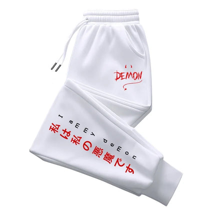 Japanese Style Sweatpants for Men Autumn Winter Daily Casual Sporty Jogging Pants 2025 Male Urban Fashion Y2K Harajuku Trousers