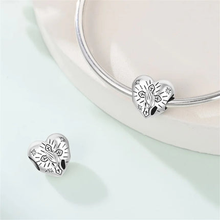 Original New 925 Sterling Silver Prayer Virgin Mary Charms Beads Fit Necklace Bracelet Accessory DIY Jewelry For Women Gift