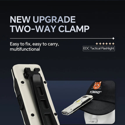 YEMAO M28 Super Bright EDC Flashight 880Lumens Rechargeable Tactical Torch Light Built-in Li-ion Battery For Emergencies Camping