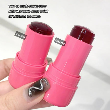 Lip and cheek blush stick color change brightening natural saturation student girl