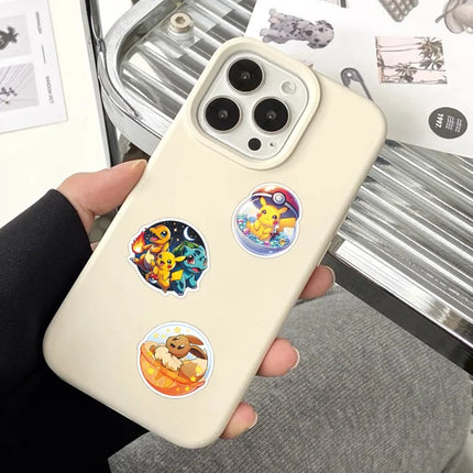 68pcs/set Kawaii Anime Pokemon Stickers Pikachu Decals DIY for Laptop Luggage Skateboard Phone Cartoon Kid Toy Gift Stickers