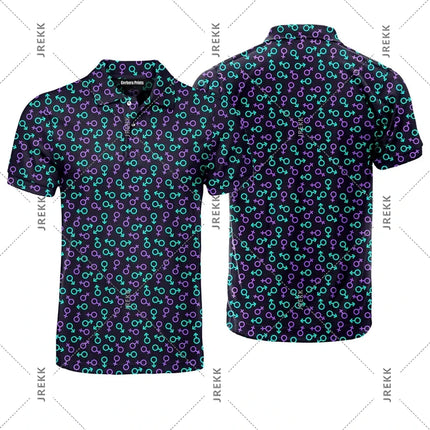 Sexy Full Print Humor Polo Shirt Men Hip Hop Street Personality Short Sleeve Button Golf Shirts Summer Carnival Party Funny Top