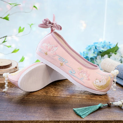 Chasing Moon Hot Sale Of The Season New Style Ming Dynasty Hanfu Shoes National Style Upturned Head Cotton Shoes Ancient Wedding