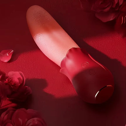 Rose Toys -10 Licking Vibration Modes Clitoris And G-spot Stimulators Unisex Adult Sex Toys For Ultimate Enjoyment Couple Fun