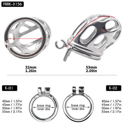 FRRK Steath Lock Steel Chastity Belt, Hex Screw Lock Cock Cage, Male SM Chastity Device Bound To Prevent Cheating Adult Men Gay
