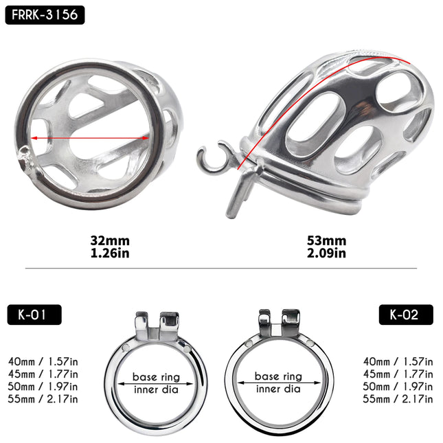 FRRK Steath Lock Steel Chastity Belt, Hex Screw Lock Cock Cage, Male SM Chastity Device Bound To Prevent Cheating Adult Men Gay