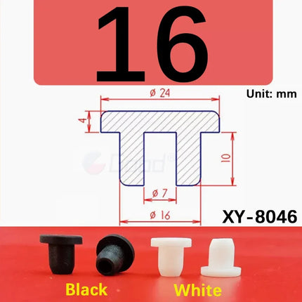 Black Silicone Rubber Hollow Stopper Plug Sealing Hole Caps Dust Plugs Pipe Tube Inserts Bungs Blanking End Cap