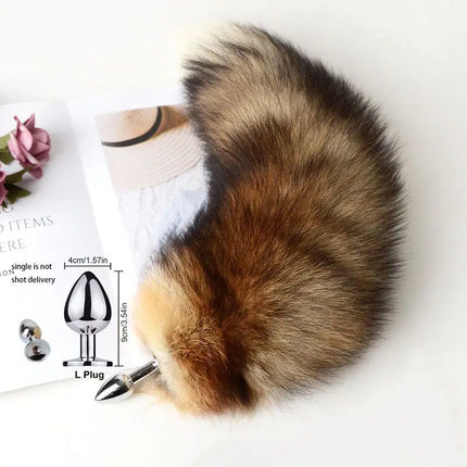 Separable Anal Plug Real Fox Tail Cosplay Butt Plug Anal Sex Tail Adult Products Anal Sex Toys for Woman Couples Men Sexy Shop