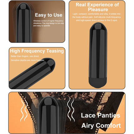 Wearable bullet vibrator G-spot clitoris stimulation adult sex toy with app remote control vibration invisible strap underwear
