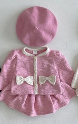 Baby's Sets Autumn Suit Fashionable Versatile Newborn Small Fragrance Style Autumn Two-piece Princess Clothes (excluding Hat)