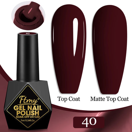 7ml Color Gel Polish Set Popular Series Nail Polish Smooth Texture Colorful Manicure UV LED Soak Off Nail Art Semi Permanent Shi