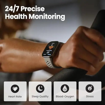 Amazfit Bip 6 Smart Watch, 5ATM Waterproof GPS Heart Rate SpO₂ Sleep Monito 14 Days Battery Sports Fitness Watch For Men Women