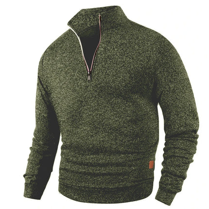 Animal Game Men's Half Zipper Sweatshirts Long Sleeve Solid Pullover Turtleneck Streetwear Warm Jacket Sport Coats Outerwear