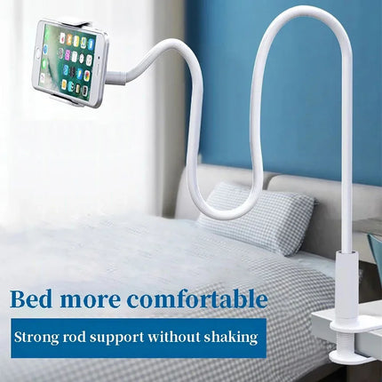 Lazy Gooseneck Long Arm Clip Bracket 360° Flexible Bedside Desktop Overhead Phone Holder For iPhone Samsung Live Stream