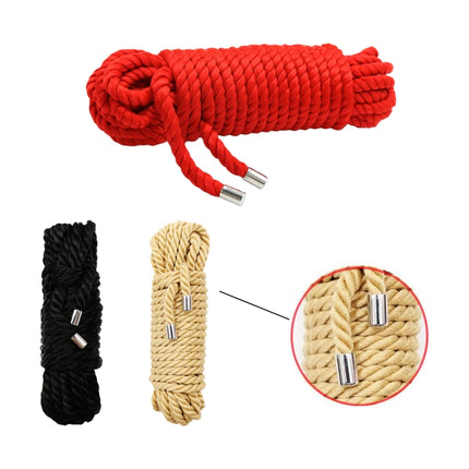 Golden Black Exotic Accessory of Handcuffs Bondage Soft Rope Metal Head For Men Woman Cosplay Slave Binder Restraint Couple Game