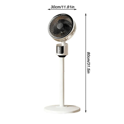 Floor Fan Quiet 3-Speed Standing Cooling Fan USB Home Air Circulation Adjustable Height for Bedroom Office Dorm Room