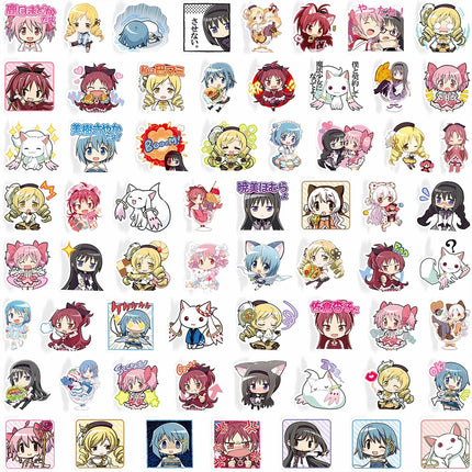 10/30/50/100pcs Kawaii Puella Magi Madoka Magica Stickers Cute Akemi Homura Graffiti Decals DIY Journal Classic Cartoon Sticker