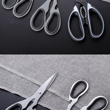 Stainless Steel Kitchen Scissors Household Bone Scissors Chicken Wings Fish Chopper Bottle Opener Walnut Clip Kitchen Tools