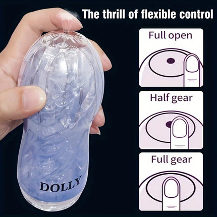 Silicone male masturbation device, adult male sex toy, transparent masturbation cup with suction pocket vaginal sex toy