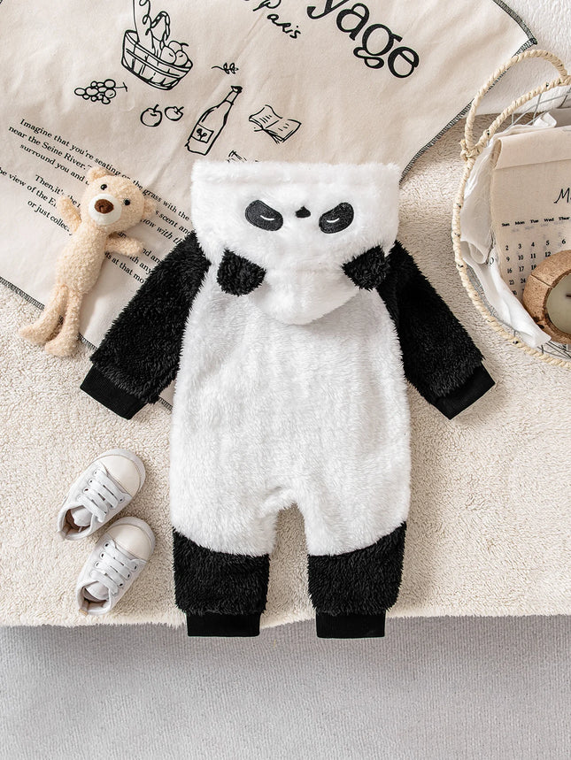 Panda Shaped Baby Romper | Autumn Winter Warmth Overload Adorable Outfit for Baby to Grab Attention While Having Fun